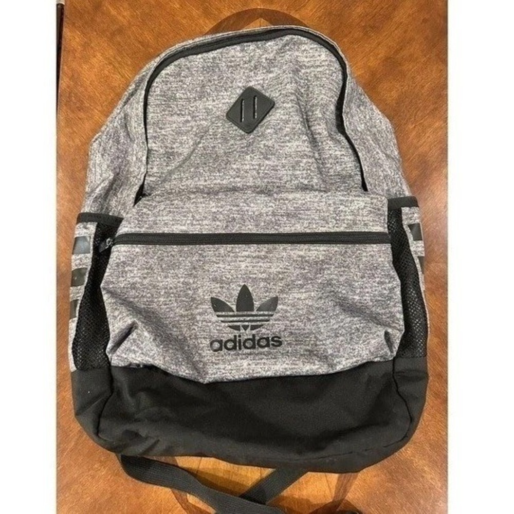 Adidas Originals Backpack Gray Black‎ Laptop School Travel Bag - Picture 1 of 10